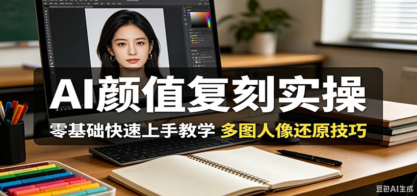 AI颜值复刻实操，零基础快速上手教学，多图人像还原技巧-云途创业网