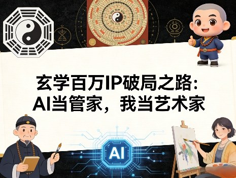 玄学百万IP破局之路:AI当管家,我当艺术家-云途创业网