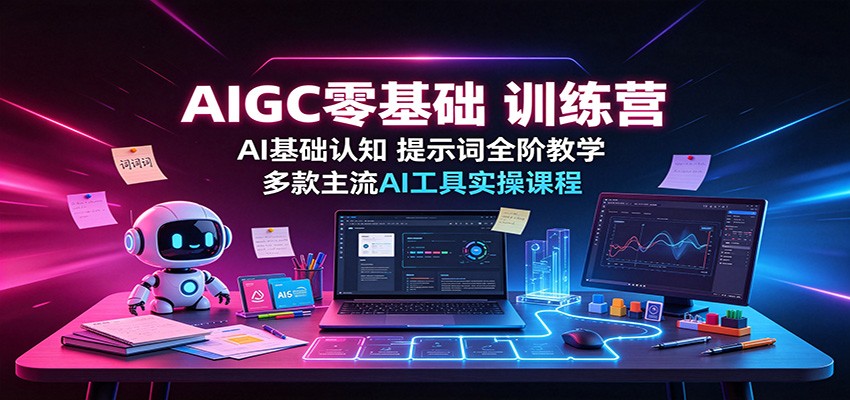 AIGC零基础训练营：AI基础认知，提示词全阶教学，多款主流AI工具实操课程-云途创业网