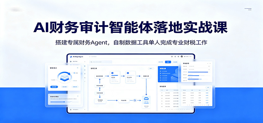 AI财务审计智能体落地实战课：搭建专属财务Agent，自制数据工具单人完成专业财税工作-云途创业网