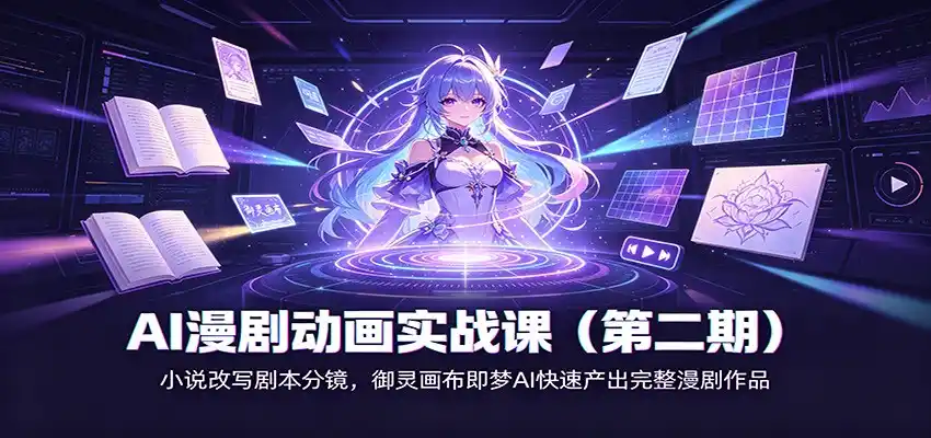 AI漫剧动画实战课(第二期)：小说改写剧本分镜，御灵画布即梦AI快速产出完整漫剧作品-云途创业网