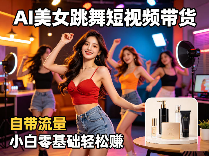 AI美女跳舞短视频带货：自带流量，小白零基础轻松賺，详细拆解-云途创业网