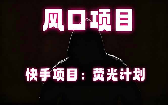 快手风口项目，荧光计划托管，长期稳定，适合批量做-云途创业网
