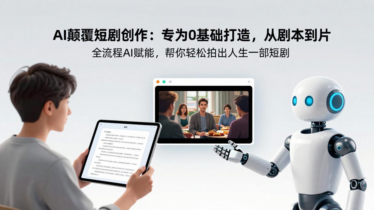 AI颠覆短剧创作：专为0基础打造，从剧本到成片全流程AI赋能，帮你轻松拍出人生第一部短剧-云途创业网
