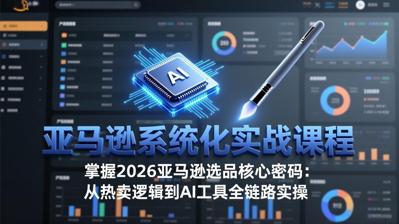 亚马逊系统化实战课-更新3月：2026最新选品方法论，从热卖原因分析到AI作图，提升选品成功率-云途创业网