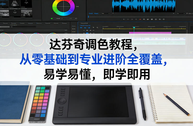 达芬奇调色教程,从零基础到专业进阶全覆盖,易学易懂,即学即用-云途创业网