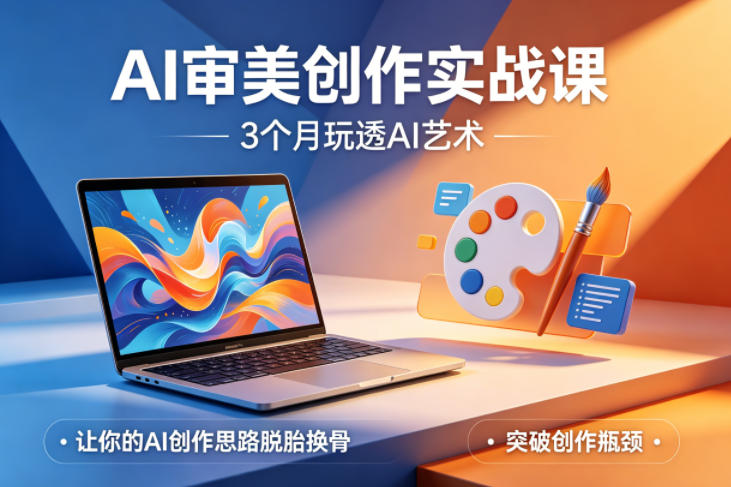 AI审美创作实战课，3个月玩透AI艺术，让你的AI创作思路脱胎换骨，突破创作瓶颈(更新0706)-云途创业网