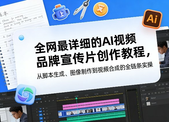 全网最详细的AI视频品牌宣传片创作教程，从脚本生成、图像制作到视频合成的全链条实操-云途创业网