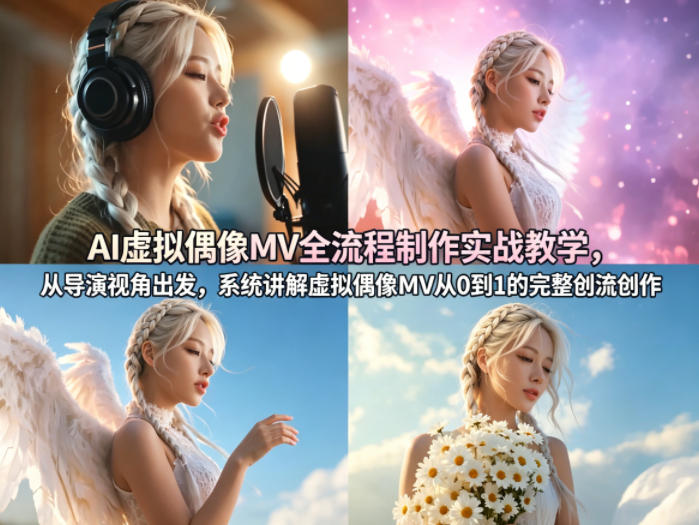 AI虚拟偶像MV全流程制作实战教学,从导演视角出发,系统讲解虚拟偶像MV从0到1的完整创作流程-云途创业网