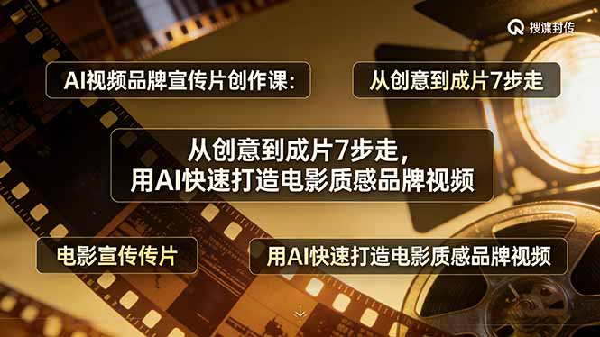 AI视频品牌宣传片创作课:从创意到成片7步走,用AI快速打造电影质感品牌视频-云途创业网