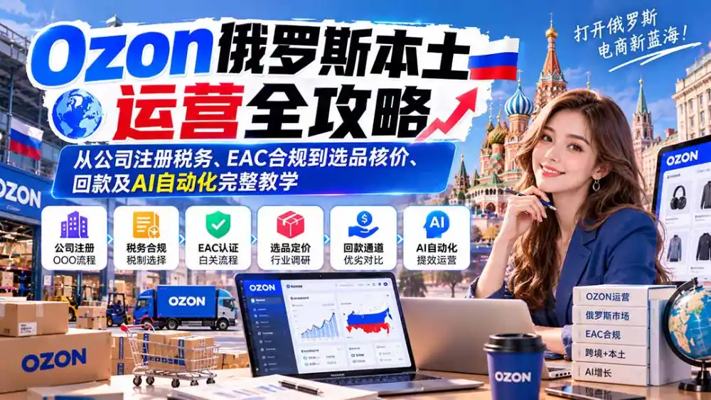 Ozon俄罗斯本土运营全攻略：从公司注册税务、EAC合规到选品核价、回款及AI自动化完整教学-云途创业网
