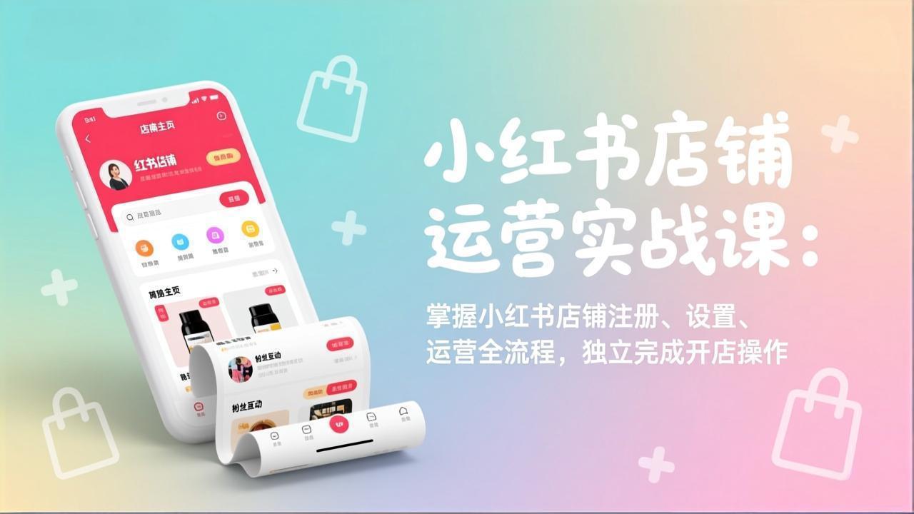 小红书店铺运营实战课:掌握小红书店铺注册、设置、运营全流程,独立完成开店操作-云途创业网