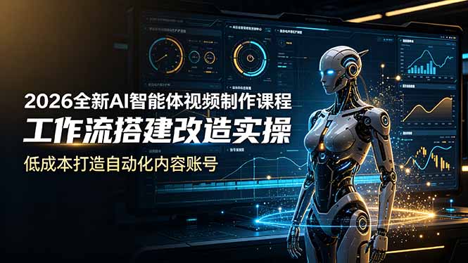 2026全新AI Codex智能体视频制作课程，工作流搭建改造实操，低成本打造自动化内容账号-云途创业网