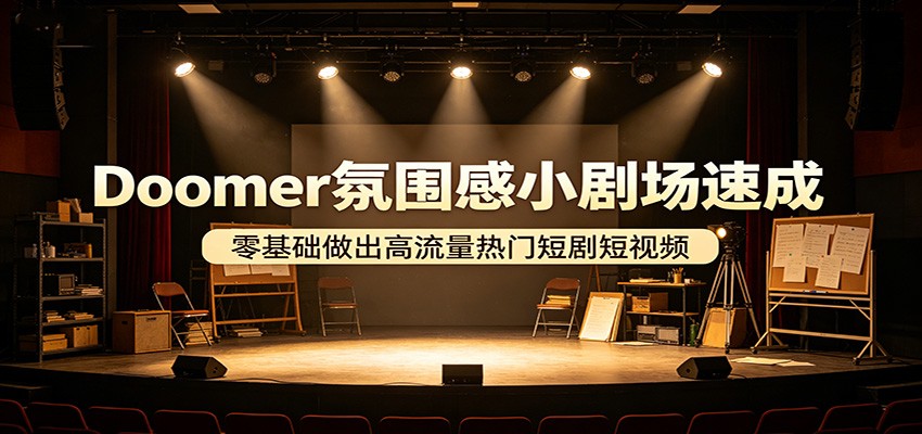 Doomer氛围感小剧场速成,零基础做出高流量热门短剧短视频-云途创业网