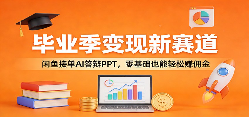 毕业季变现新赛道:闲鱼接单AI答辩PPT,零基础也能轻松赚佣金-云途创业网
