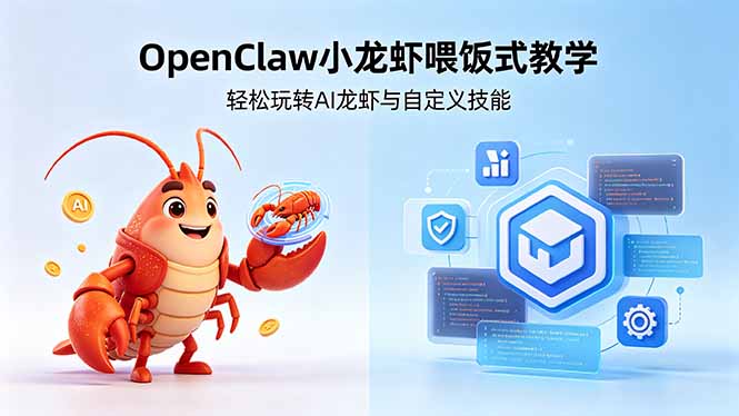 不用懂技术!OpenClaw小龙虾喂饭式教学,轻松玩转AI龙虾与自定义技能-云途创业网