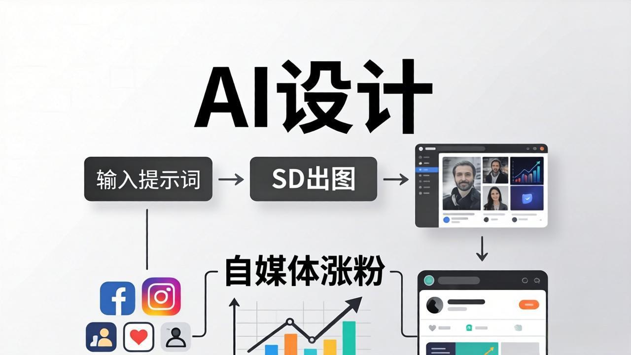 人人都是AI设计师:SD出图+自媒体涨粉一站教学,告别图文素材焦虑,AI设计让你轻松避开内卷-云途创业网