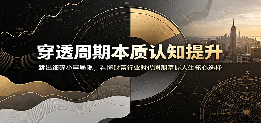 穿透周期本质认知提升：跳出细碎小事局限，看懂财富行业时代周期掌握人生核心选择-云途创业网