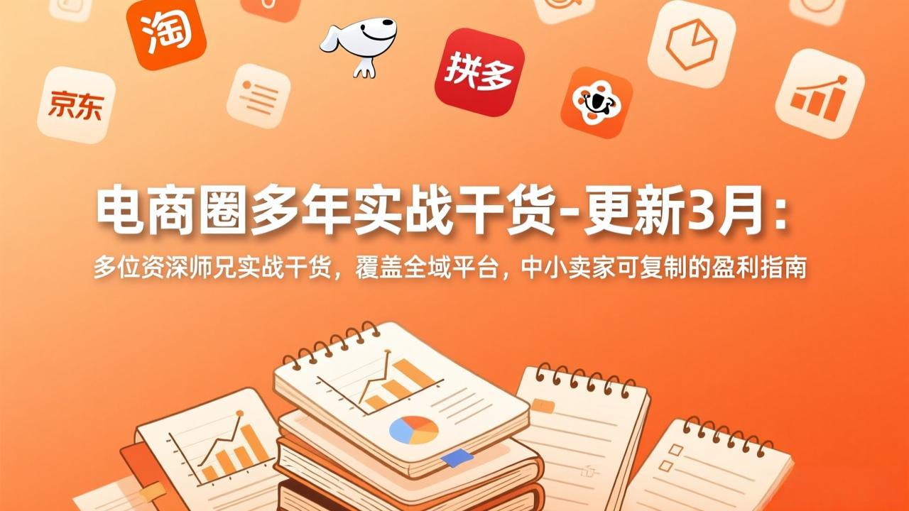 电商圈多年实战干货-更新3月：多位资深师兄实战干货，覆盖全域平台，中小卖家可复制的盈利指南-云途创业网