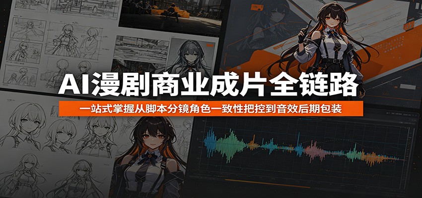AI漫剧商业成片全链路：一站式掌握从脚本分镜角色一致性把控到音效后期包装-云途创业网