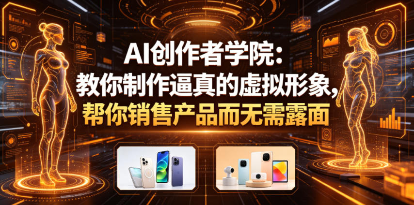 AI创作者学院:教你制作逼真的虚拟形象,帮你销售产品而无需露面【原创双语字幕】-云途创业网