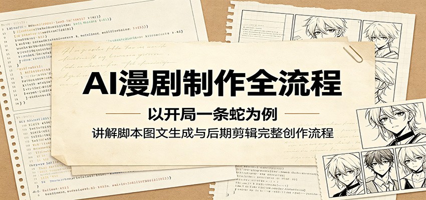 AI漫剧制作全流程：以开局一条蛇为例，讲解脚本图文生成与后期剪辑完整创作流程-云途创业网