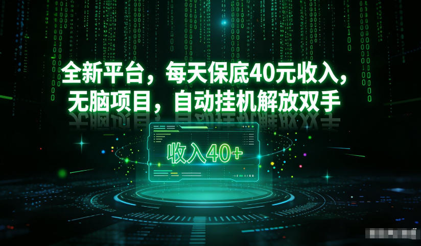 最新看广平台,每天保底30-4米,无脑项目,自动挂G解放双手【揭秘】-云途创业网