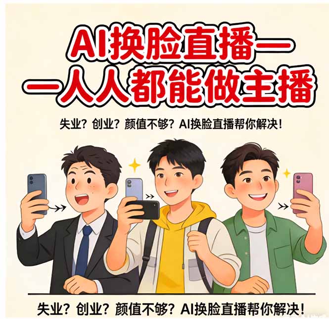 AI换脸直播，人人都能做主播-云途创业网