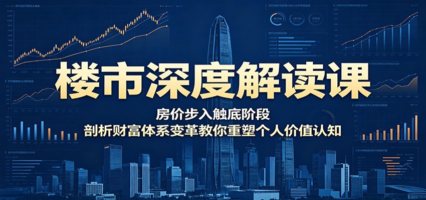 楼市深度解读课:房价步入触底阶段,剖析财富体系变革教你重塑个人价值认知-云途创业网