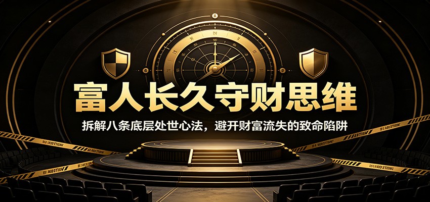 富人长久守财思维:拆解八条底层处世心法,避开财富流失的致命陷阱-云途创业网