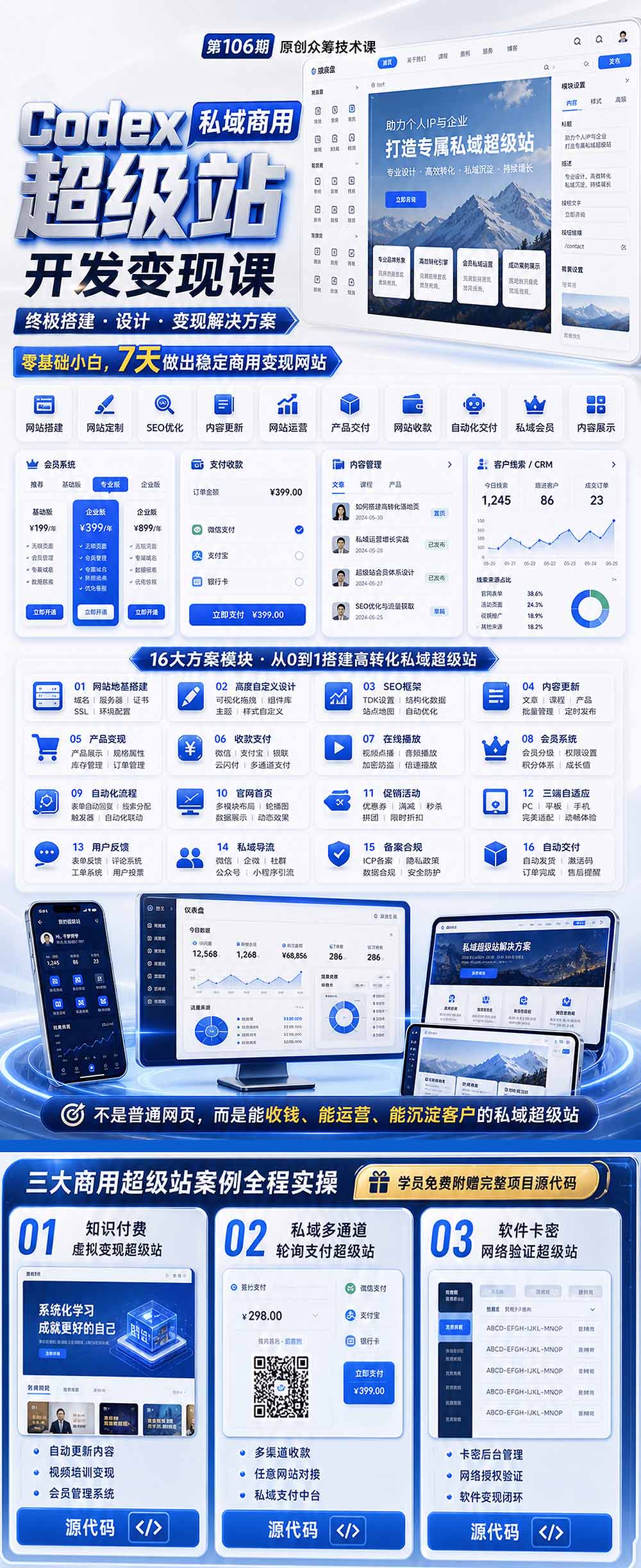 Codex私域商用超级站Ai开发变现课106期-更新0630:不是普通网站,而是能收钱,能运营,能沉淀客户的私域超级站-云途创业网