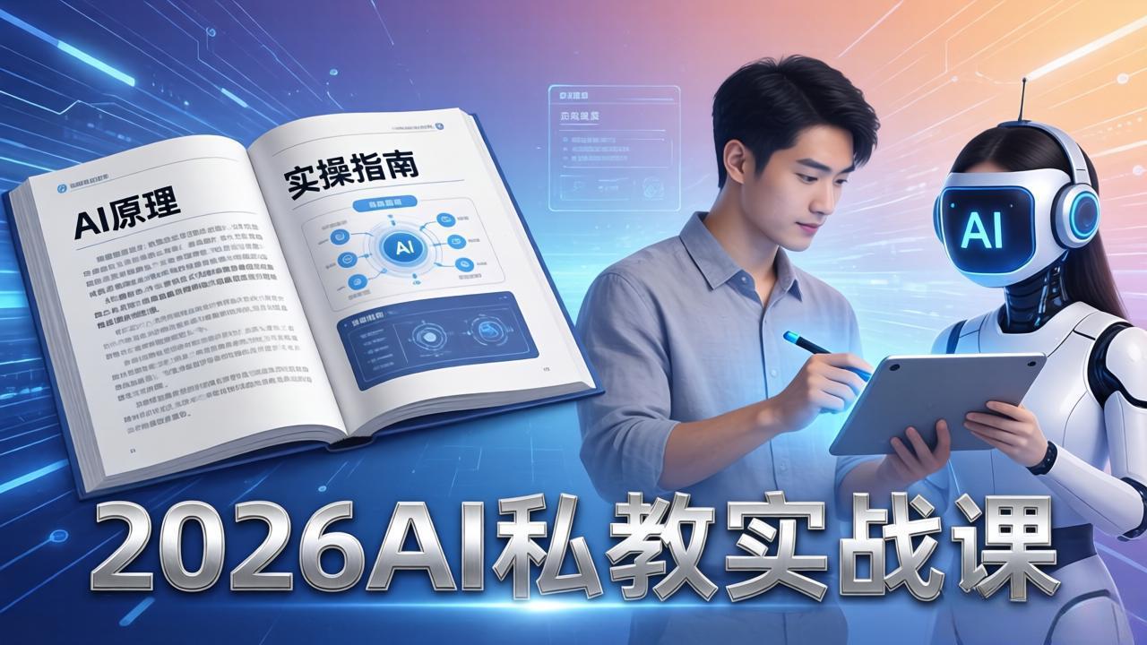2026AI私教实战课:从AI原理到全场景实操,零基础学会用AI提效+单人单干创业-云途创业网