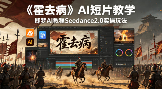 《霍去病》AI短片教学,即梦AI教程Seedance2.0实操玩法-云途创业网