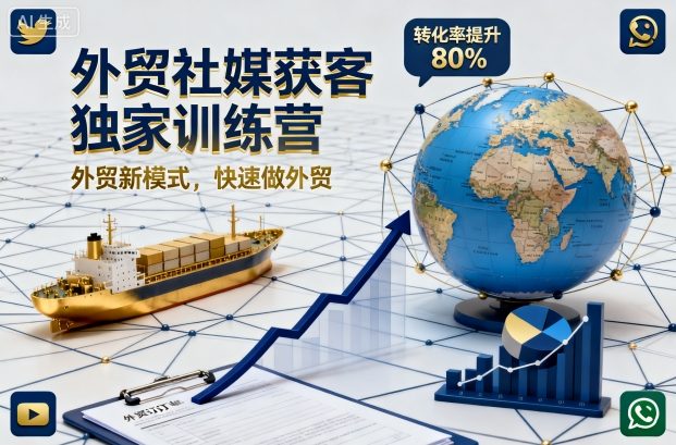 外贸社媒获客独家训练营,外贸新模式,快速做外贸(更新26年07月27日)-云途创业网