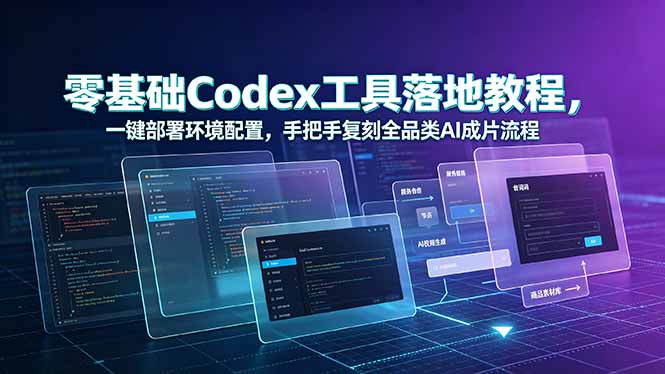零基础Codex工具落地教程,一键部署环境配置,手把手复刻全品类AI成片流程-云途创业网