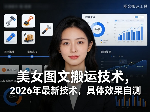 美女图文搬运技术,2026年最新技术,具体效果自测-云途创业网