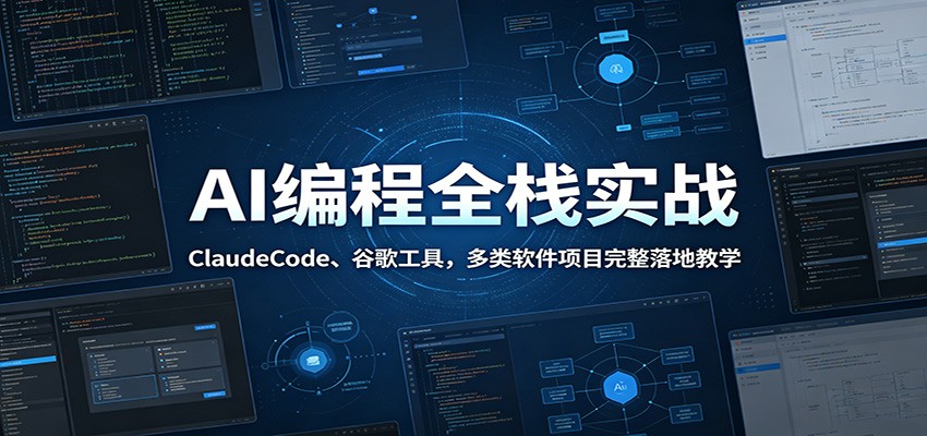 AI编程全栈实战：ClaudeCode、谷歌工具，多类软件项目完整落地教学-云途创业网