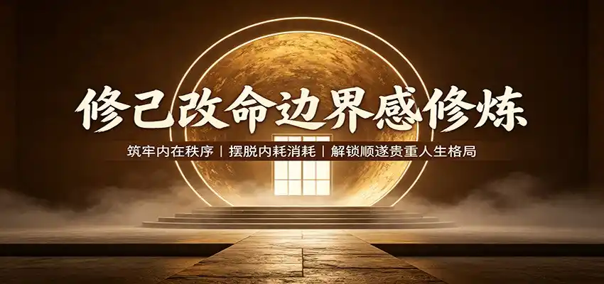 修己改命边界感修炼:筑牢内在秩序,摆脱内耗消耗,解锁顺遂贵重人生格局-云途创业网