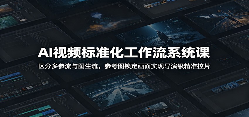 AI视频标准化工作流系统课：区分多参流与图生流，参考图锁定画面实现导演级精准控片-云途创业网