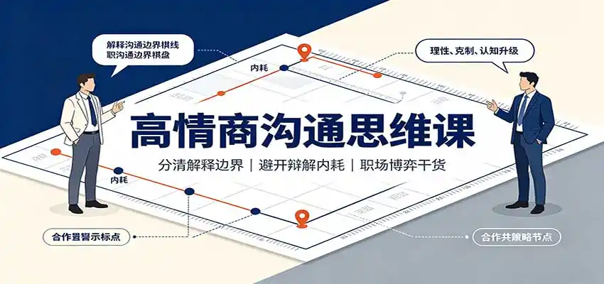 高情商沟通思维课：分清解释边界，避开辩解内耗，职场博弈干货-云途创业网