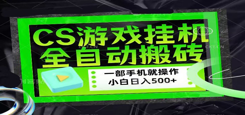 CSGO游戏挂机捡漏搬砖,超稳定的项目,带领1000+小白实现日入500+-云途创业网