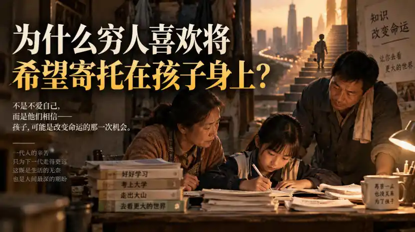 某社群精品文章：为什么穷人喜欢将希望寄托在孩子身上？-云途创业网