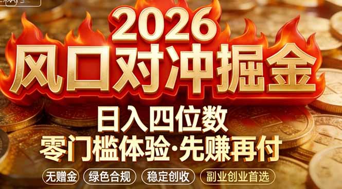 2026美金对冲套利,无赠金对冲策略保驾护航,低门槛易上手实操。单人单日收益2000+-云途创业网