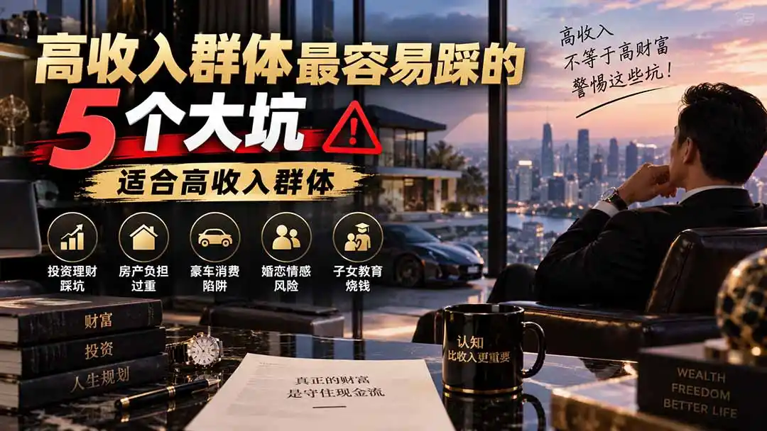 付费文章：高收入群体最容易踩的5个大坑，适合高收入群体-云途创业网