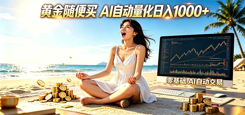 黄金随便买？AI自动外汇量化交易 在家当皇帝 日入1000+-云途创业网