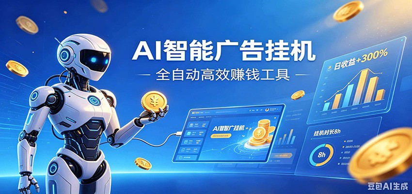 AI智能广告挂机,小白轻松上手,在家自动赚收益-云途创业网