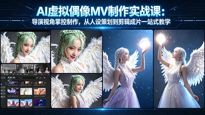 AI虚拟偶像MV制作实战教学:导演视角掌控制作,从人设策划到剪辑成片一站式教学-云途创业网