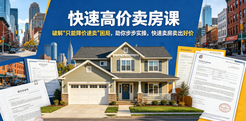 快速高价卖房课，破解“只能降价速卖”困局，助你步步实操，快速卖房卖出好价(更新2026)-云途创业网