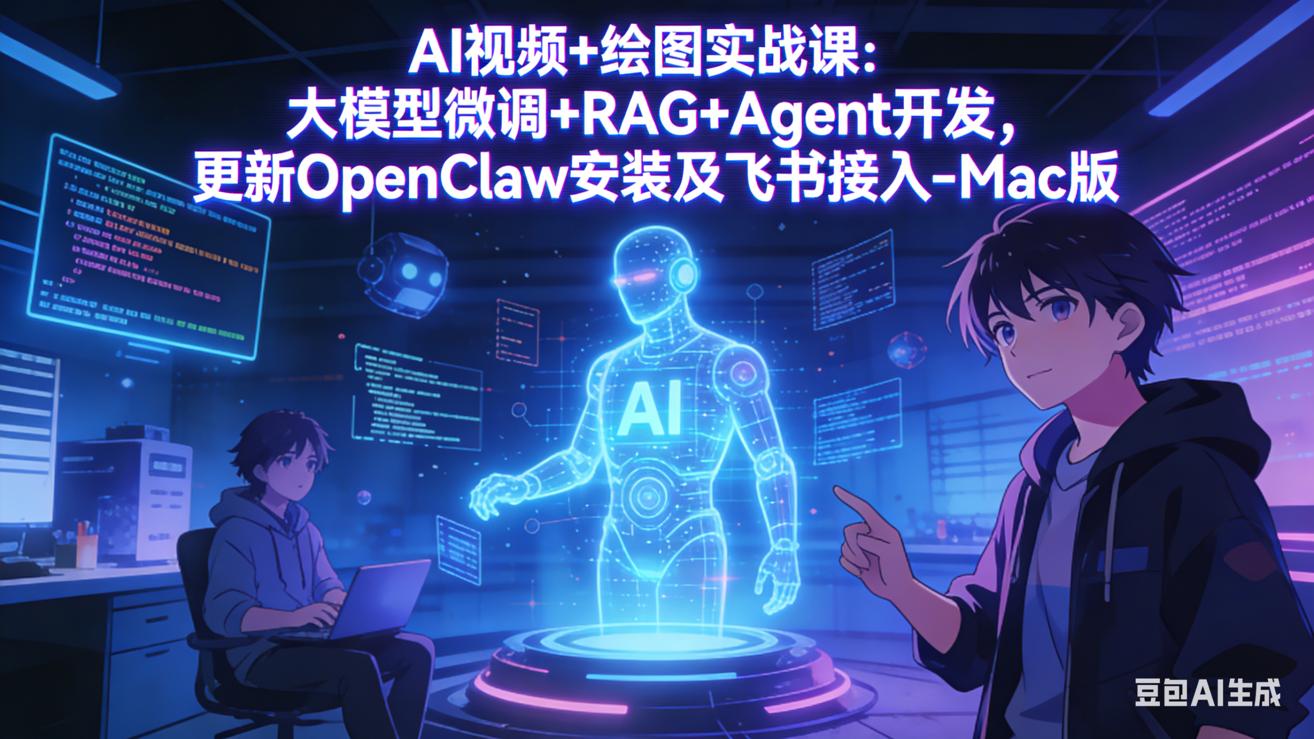AI视频+绘图实战课：大模型微调+RAG+Agent开发，更新OpenClaw安装及飞书接入-Mac版-云途创业网