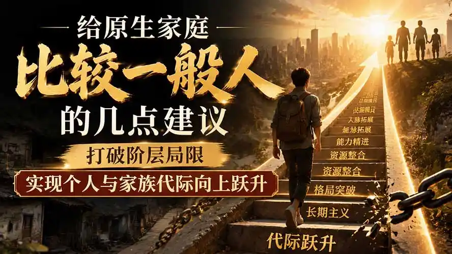 付费文章：给原生家庭比较一般人的几点建议，打破阶层局限，实现个人与家族代际向上跃升-云途创业网